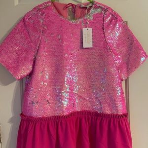 Crosby by Mollie Burch NWT Pink/Silver Top Medium